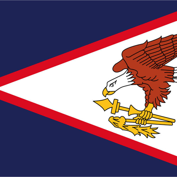 Schild Flagge Amerikanisch Samoa USA Fahne 12x18 / 20x30 / 30x40 Blech od. Holz