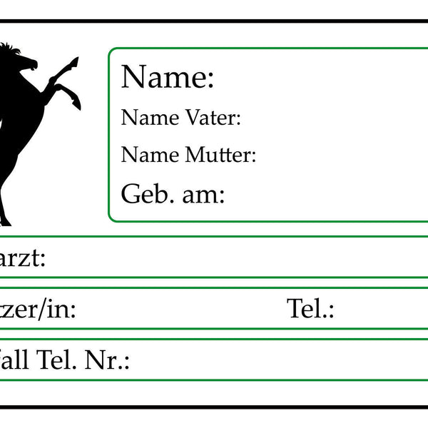 Schild Pferd Name Karte Besitzer Reiten 12x18 / 20x30 / 30x40 Blech od. Holz