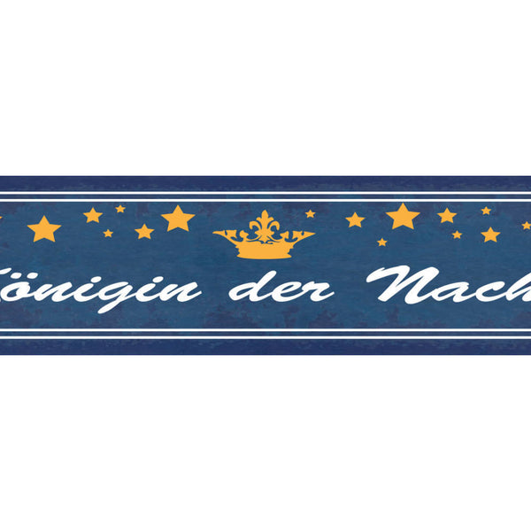 Schild Königin Der Nacht Party Girl Krone Frau Ausgehen 46 x 10 Blech od. Holz