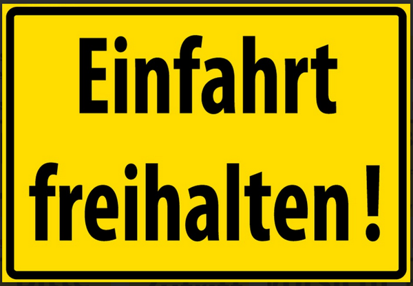 Nostalgie Schild Einfahrt freihalten 12x18/ 20x30 /30 x 40 Blech od.Holz