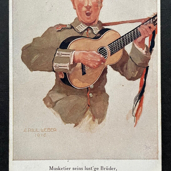 Altes Soldatenlied (A.P.Weber) Gitarre Soldat Uniform Militär Krieg 400430