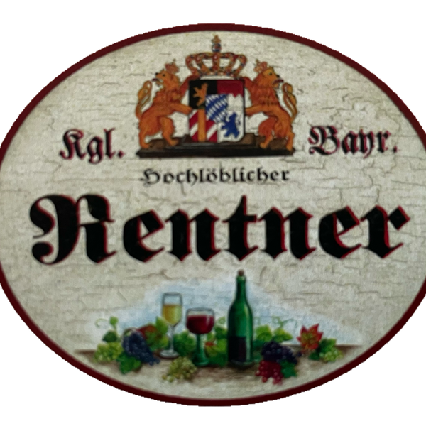 Nostalgie Holzschild Bayern Königlich Bayerischer Hochlöblicher Rentner Schild