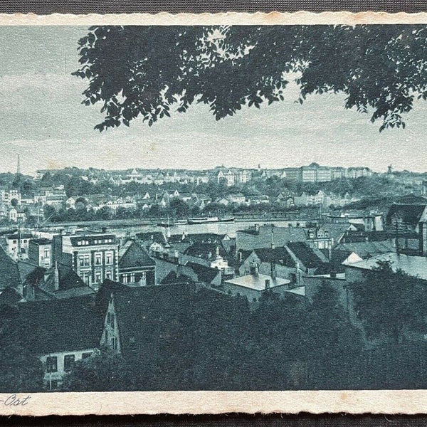 Flensburg Ost Stadt Fluss Schiff Kirche Schleswig-Holstein Deutschland 410156 C