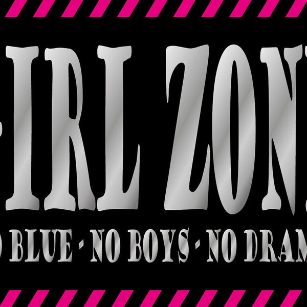 Schild Girl Zone Mädchen Zimmer No Boys Raum 12x18 / 20x30 / 30x40 Blech od.Holz