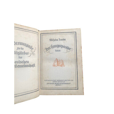 4599 Wilhelm Raabe DER HUNGERPASTOR. SONDERAUSGABE FÜR DIE MITGLIEDER DER DEU
