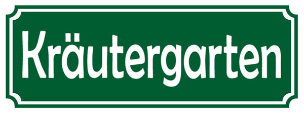 Schild Kräuter Garten Pflanzen Blumen Kraut Gewürz Beet 27 x 10 Blech od. Holz