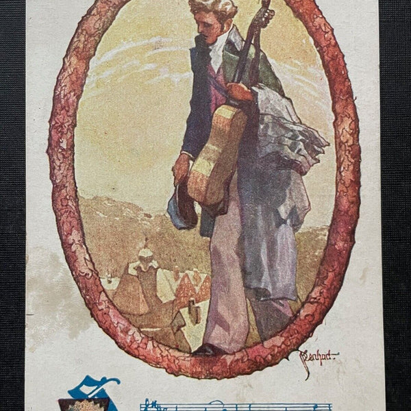Es zog ein Bursch hinaus Lied Musiker Gitarre Deutscher Schulverein 402189 TH