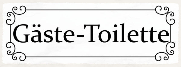 Schild Gäste Toilette WC Klo Gast Besucher Restaurant Lokal 27x10 Blech od.Holz