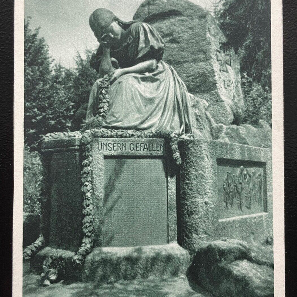 Helden Gedenken Statue Denkmal Frau Gefallene Soldaten Krieg Militär 600199A D