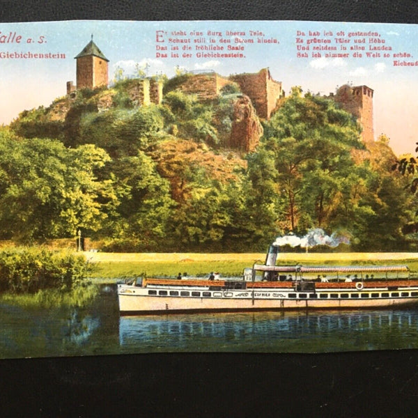 Halle a. S. - Ruine Giebichenstein - Burg - Dampfschiff 180106 TH