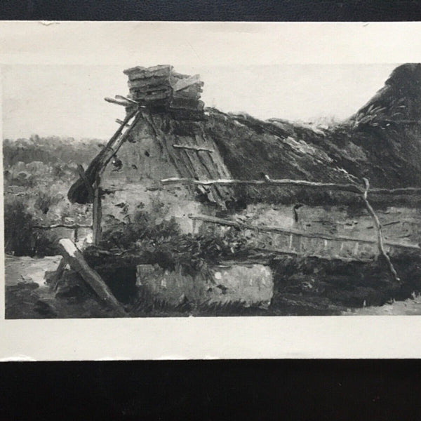 Studie (V.Brozik) - Alte Strohhütte - Haus Ruine - Künstlerkarte 180125 TH G