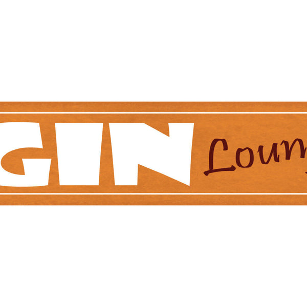 Schild Gin Lounge Alkohol Spirituose Bar Klub Raum 46 x 10 Blech od. Holz