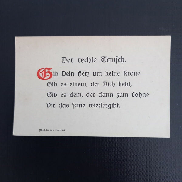 Spruchkarte Der Rechte Tausch Gib Dein Herz um keine Krone Gib Es 401129 gr A