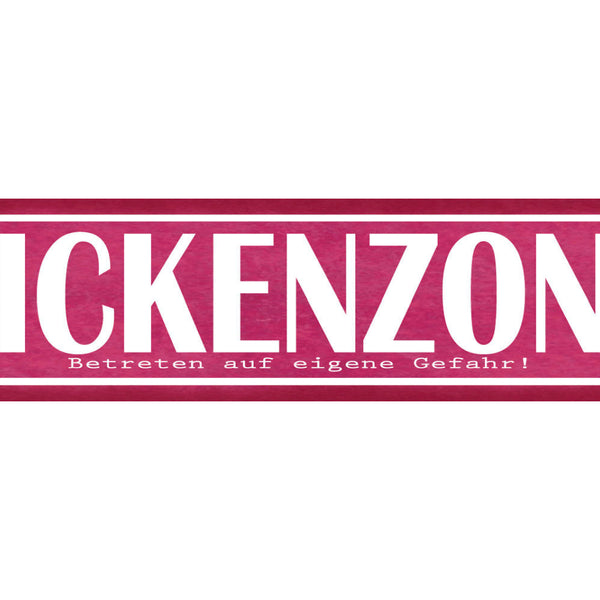 Schild Zicken Zone Betreten Eigene Gefahr Frauen Vorsicht 46 x 10 Blech od. Holz