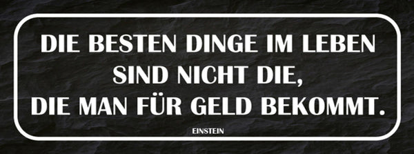 Schild Die Besten Dinge Im Leben Sind Nicht Die Man Für Geld Bekommt Einstein