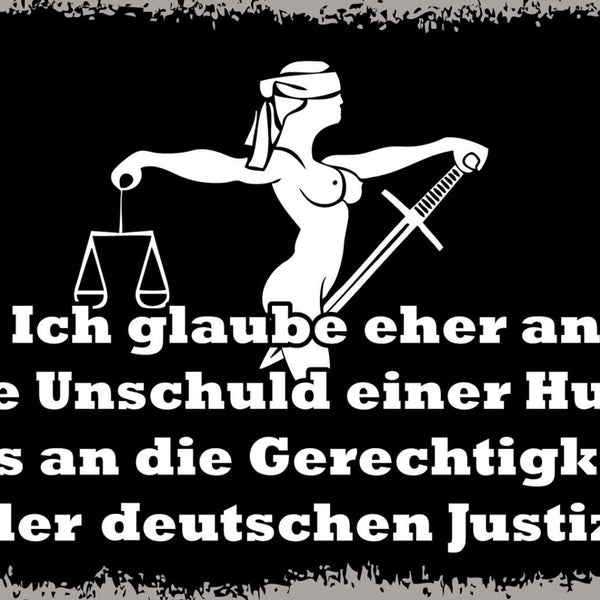 Ich glaube eher an die Unschuld einer Hure 12x18 / 20x30 / 30x40 Blech od. Holz