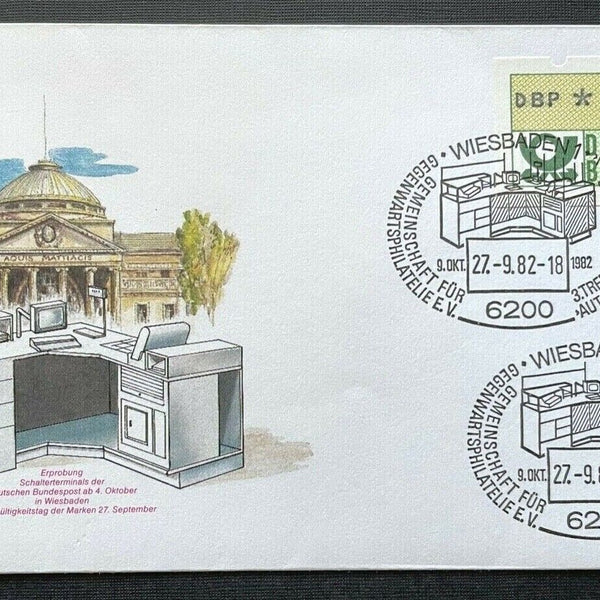 Brief Wiesbaden Deutsche Bundespost Schalterterminal ca.16,4x9,3cm 410317 PR