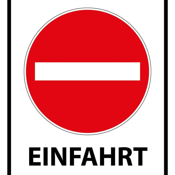 Schild Baustelle Einfahrt verboten! 12x18 / 20x30 / 30x40 Blech od. Holz