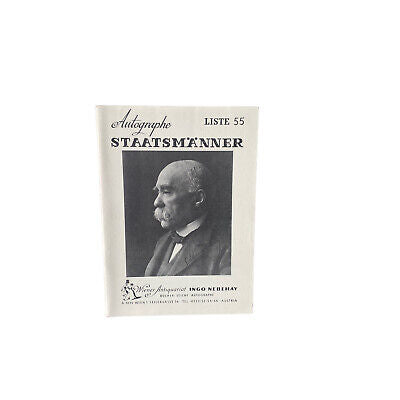 4480 LISTE 55. AUTOGRAPHE STAATSMÄNNER. WIENER ANTIQUARIAT INGO NEBEHAY